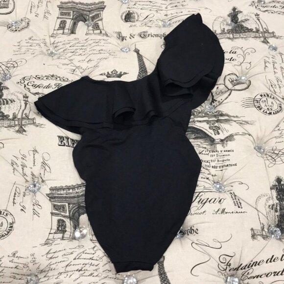 Onia Stella Asymmetrical One Shoulder Ruffled Swimsuit - Picture 4 of 8